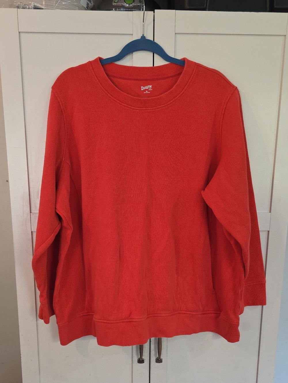Duluth Trading Co Orange Crewneck Sweatshirt
